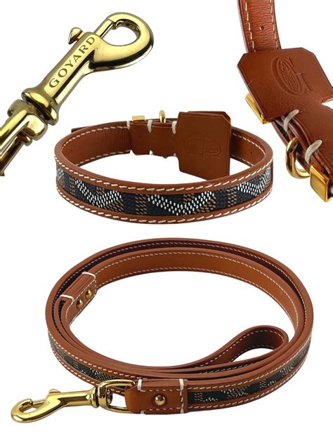 goyard dog collar small|Goyard dog leash.